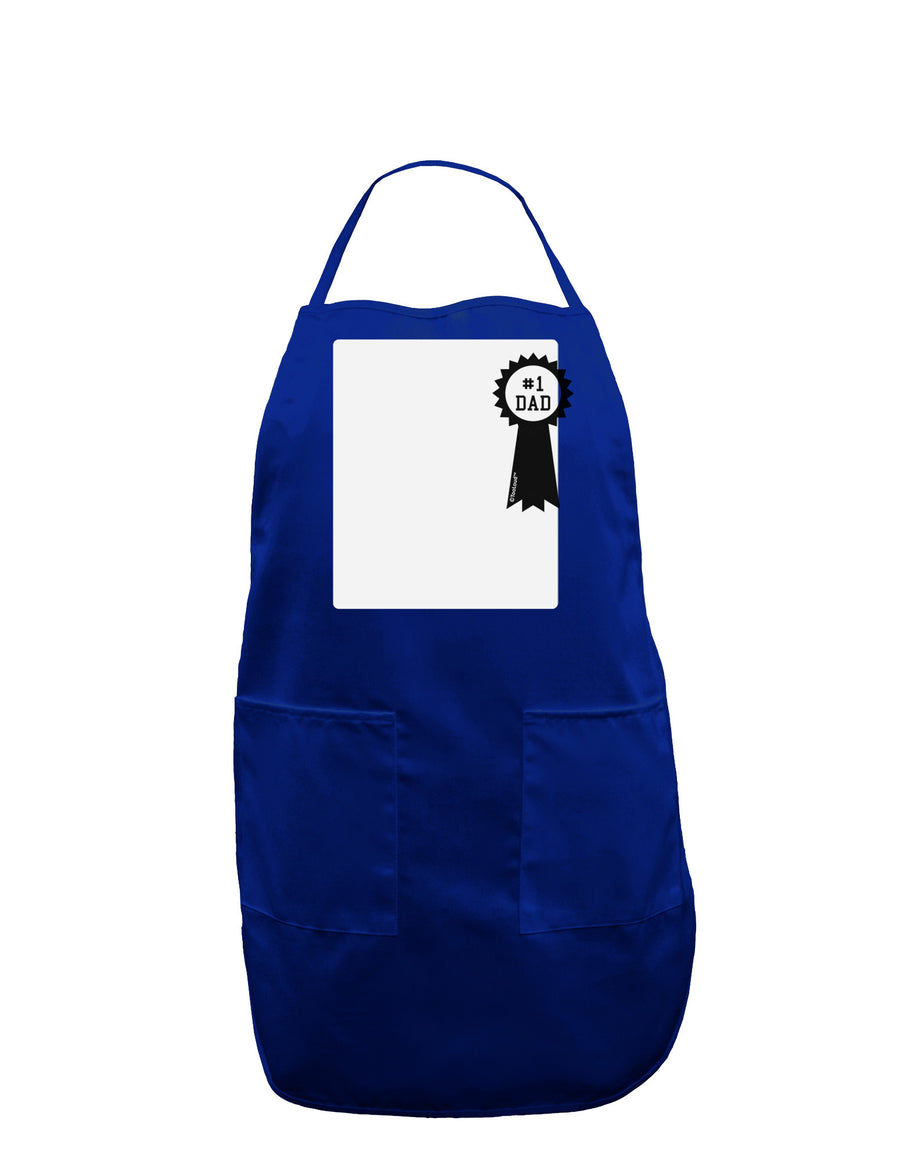 Number One Dad Award Ribbon Panel Dark Adult Apron-Bib Apron-TooLoud-Black-One-Size-Davson Sales