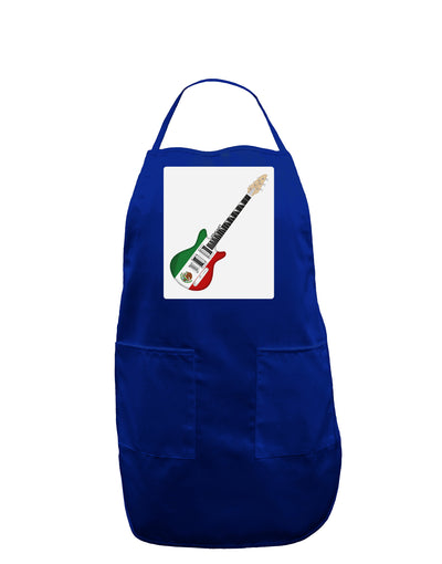 Mexican Flag Guitar Design Panel Dark Adult Apron by TooLoud-Bib Apron-TooLoud-Royal Blue-One-Size-Davson Sales