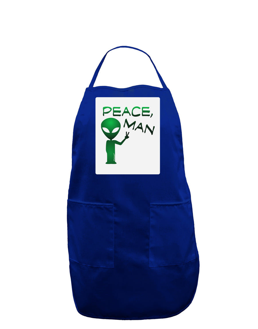 Peace Man Alien Panel Dark Adult Apron-Bib Apron-TooLoud-Black-One-Size-Davson Sales