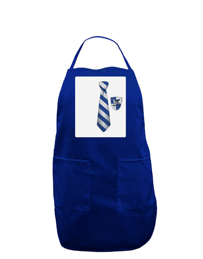 TooLoud Wizard Tie Blue and Silver Panel Dark Adult Apron-Bib Apron-TooLoud-Royal Blue-One-Size-Davson Sales