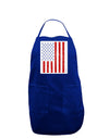 Red and Blue Stamp Style American Flag - Distressed Panel Dark Adult Apron by TooLoud-Bib Apron-TooLoud-Royal Blue-One-Size-Davson Sales