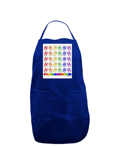 Pandamonium Rainbow Pandas Panel Dark Adult Apron by TooLoud-Bib Apron-TooLoud-Royal Blue-One-Size-Davson Sales