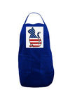 Patriotic Cat Design Panel Dark Adult Apron by TooLoud-Bib Apron-TooLoud-Royal Blue-One-Size-Davson Sales