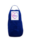 Mom Heart Design - Gradient Colors Panel Dark Adult Apron by TooLoud-Bib Apron-TooLoud-Royal Blue-One-Size-Davson Sales