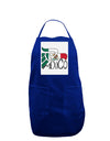 Mexico Eagle Symbol - Mexican Flag - Mexico Panel Dark Adult Apron by TooLoud-Bib Apron-TooLoud-Royal Blue-One-Size-Davson Sales