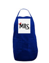 Matching Mr and Mrs Design - Mrs Bow Panel Dark Adult Apron by TooLoud-Bib Apron-TooLoud-Royal Blue-One-Size-Davson Sales