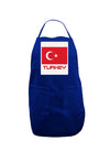 Turkey Flag with Text Panel Dark Adult Apron by TooLoud-Bib Apron-TooLoud-Royal Blue-One-Size-Davson Sales