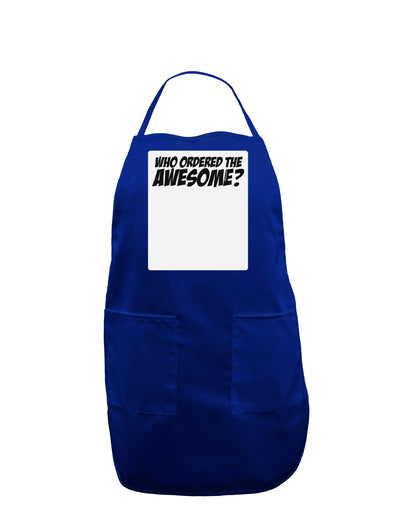 Who Ordered The Awesome Panel Dark Adult Apron by TooLoud-Bib Apron-TooLoud-Royal Blue-One-Size-Davson Sales