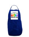 Love Always Wins with Date - Marriage Equality Panel Dark Adult Apron-Bib Apron-TooLoud-Royal Blue-One-Size-Davson Sales