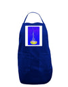 Solo Jellyfish Watercolor Panel Dark Adult Apron-Bib Apron-TooLoud-Royal Blue-One-Size-Davson Sales