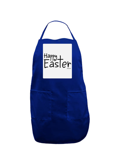 Happy Easter with Cross Panel Dark Adult Apron by TooLoud-Bib Apron-TooLoud-Royal Blue-One-Size-Davson Sales