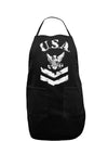 USA Military Navy Stencil Logo Dark Adult Apron-Bib Apron-TooLoud-Black-One-Size-Davson Sales