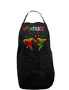 Viva Mexco Chili Peppers Dark Adult Apron-Bib Apron-TooLoud-Black-One-Size-Davson Sales