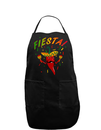 Chili Pepper de Fiesta Dark Adult Apron-Bib Apron-TooLoud-Black-One-Size-Davson Sales