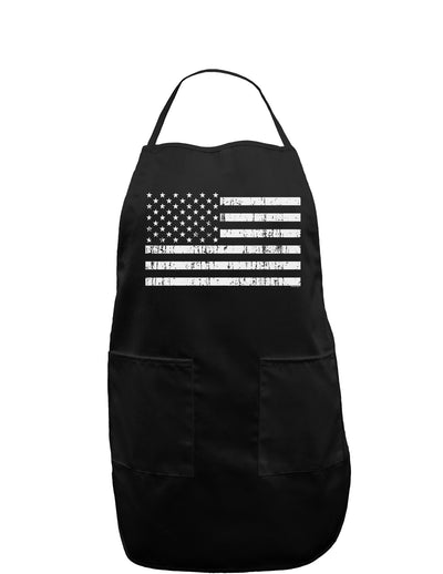 Distressed Black and White American Flag Dark Adult Apron-Bib Apron-TooLoud-Black-One-Size-Davson Sales