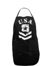 USA Military Army Stencil Logo Dark Adult Apron-Bib Apron-TooLoud-Black-One-Size-Davson Sales