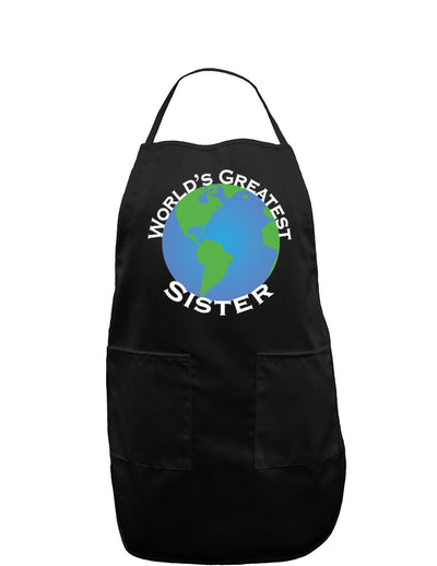 World's Greatest Sister Dark Adult Apron-Bib Apron-TooLoud-Black-One-Size-Davson Sales