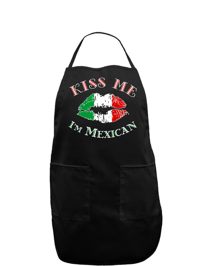 Kiss Me I'm Mexican Dark Adult Apron-Bib Apron-TooLoud-Black-One-Size-Davson Sales