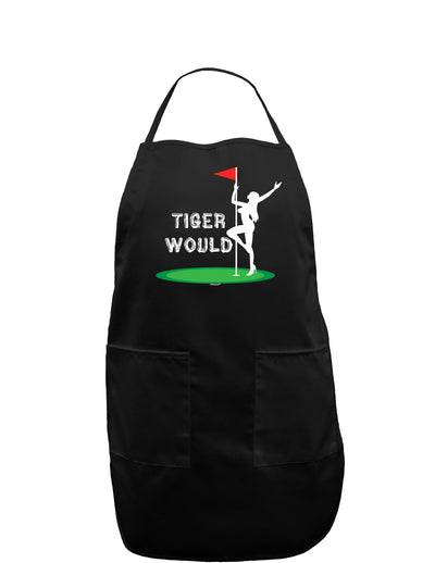 Tiger Would Dark Adult Apron-Bib Apron-TooLoud-Black-One-Size-Davson Sales