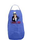 Uncle Sam I Want You to Bring me a Beer Dark Adult Apron-Bib Apron-TooLoud-Faded Blue-One-Size-Davson Sales