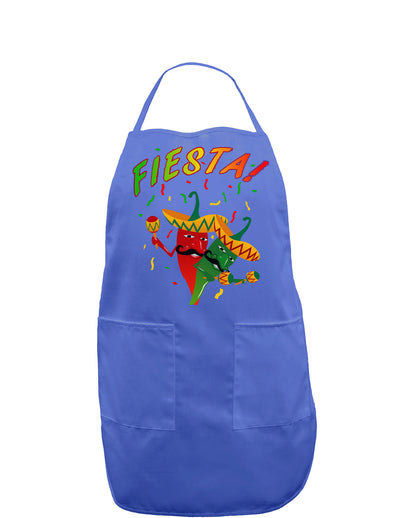 Chili Love Fiesta Dark Adult Apron-Bib Apron-TooLoud-Faded Blue-One-Size-Davson Sales