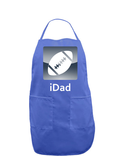 iDad Football Dark Adult Apron-Bib Apron-TooLoud-Faded Blue-One-Size-Davson Sales