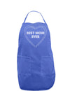 Best Mom Ever Heart Text Dark Adult Apron-Bib Apron-TooLoud-Faded Blue-One-Size-Davson Sales