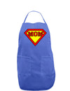 Super Mom Dark Adult Apron-Bib Apron-TooLoud-Faded Blue-One-Size-Davson Sales