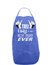 This Lady is the Best Mom Ever Dark Adult Apron-Bib Apron-TooLoud-Faded Blue-One-Size-Davson Sales