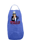 Uncle Sam Proud to be an American Dark Adult Apron-Bib Apron-TooLoud-Faded Blue-One-Size-Davson Sales