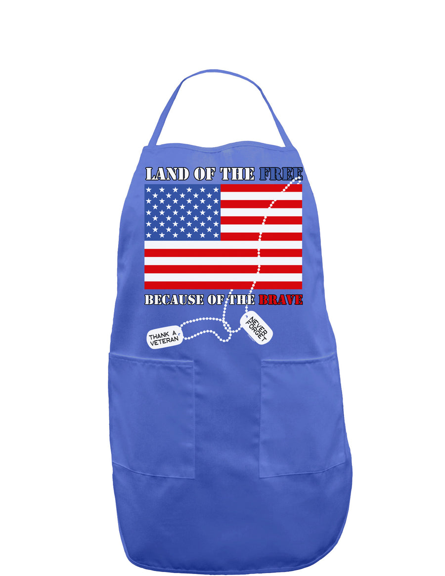 Home of the Free Because of the Brave Dark Adult Apron-Bib Apron-TooLoud-Black-One-Size-Davson Sales