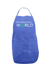 Best Brother in the World Dark Adult Apron-Bib Apron-TooLoud-Faded Blue-One-Size-Davson Sales