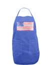 Weathered American Flag Dark Adult Apron-Bib Apron-TooLoud-Faded Blue-One-Size-Davson Sales