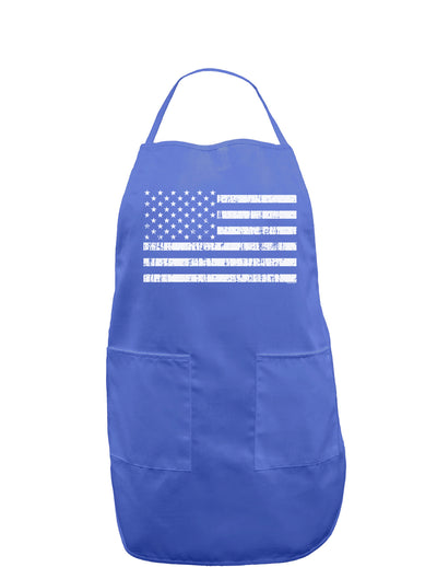 Distressed Black and White American Flag Dark Adult Apron-Bib Apron-TooLoud-Faded Blue-One-Size-Davson Sales