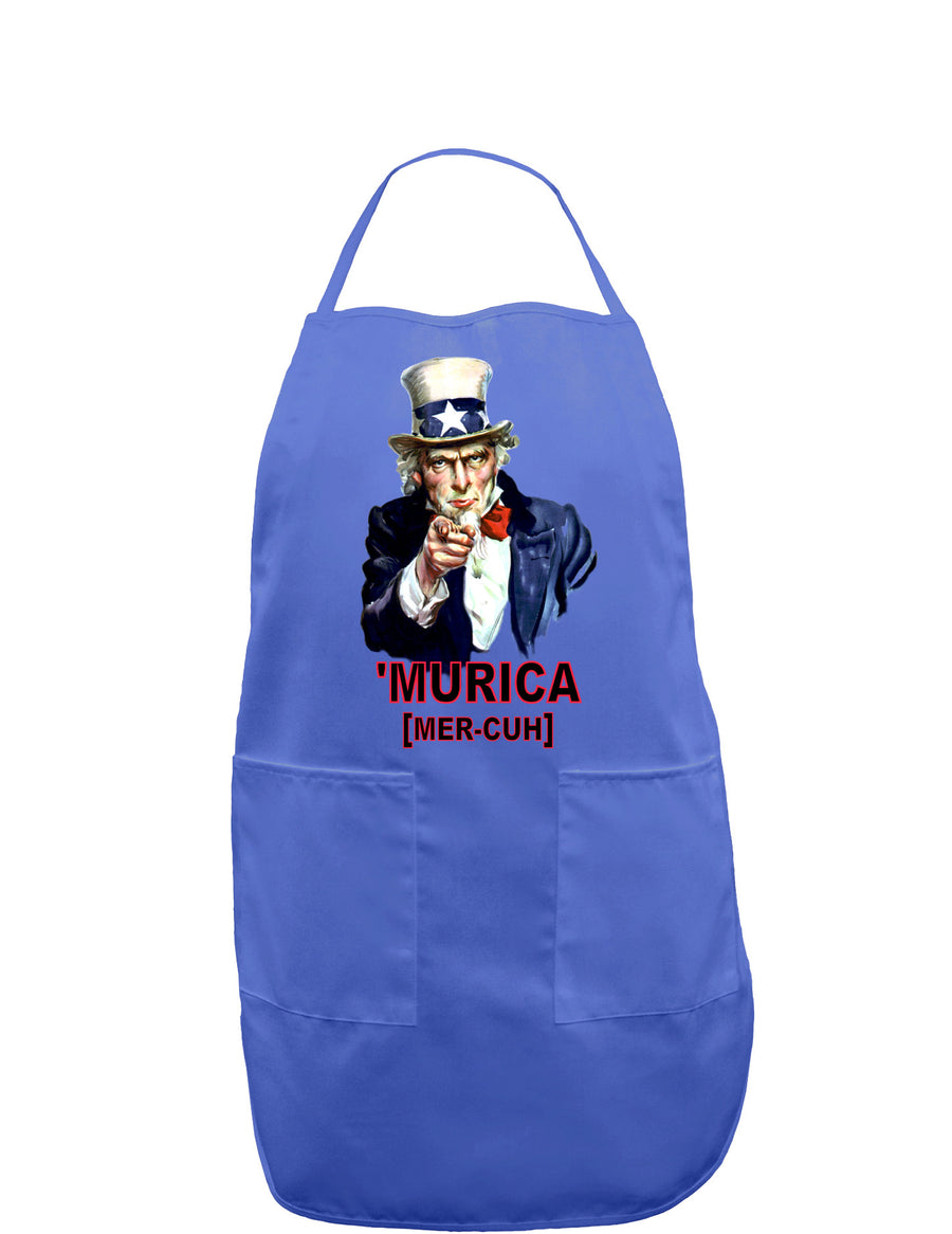 Uncle Sam Merica Dark Adult Apron-Bib Apron-TooLoud-Black-One-Size-Davson Sales