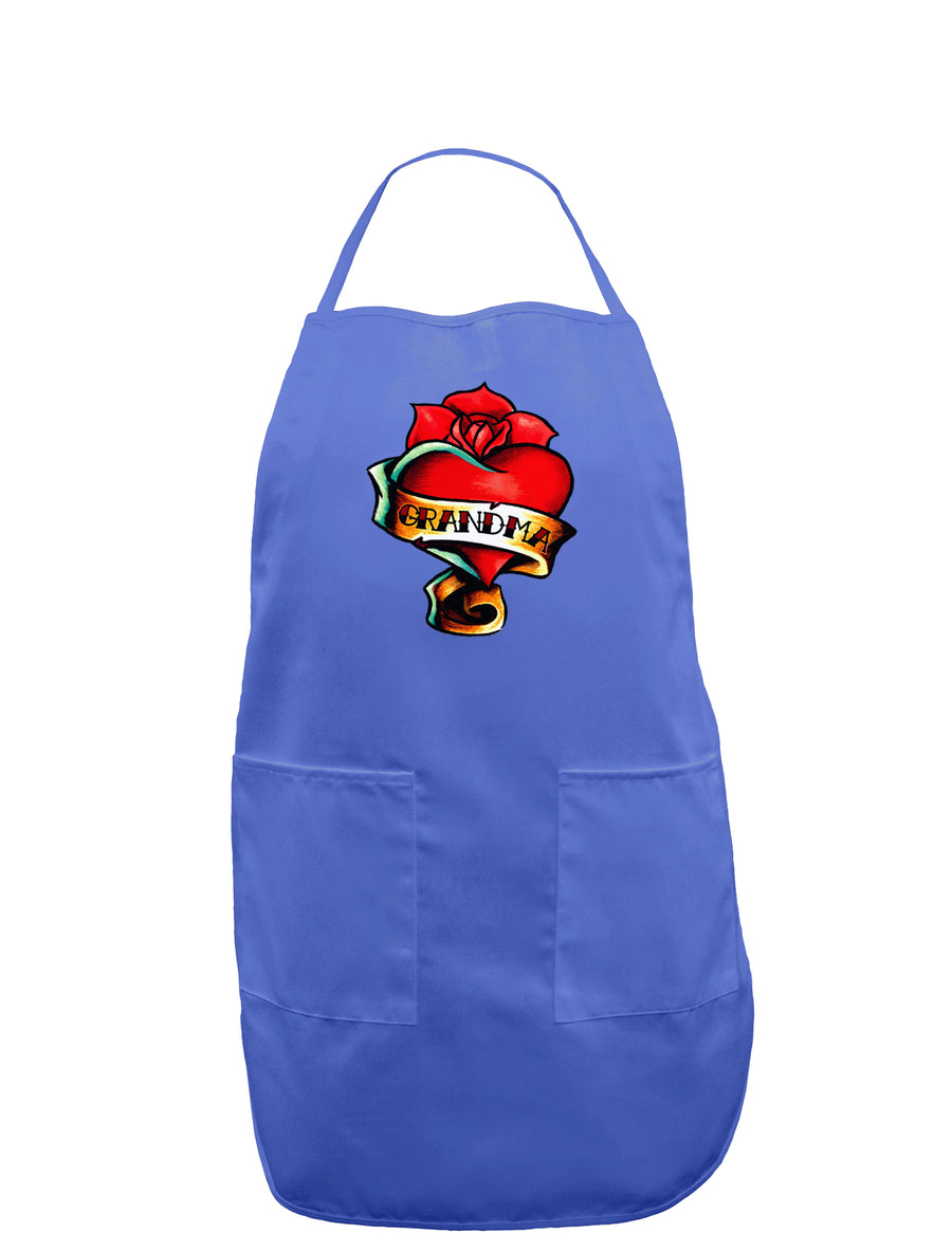 Tattoo Heart Grandma Dark Adult Apron-Bib Apron-TooLoud-Black-One-Size-Davson Sales