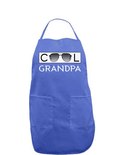 Cool Grandpa Dark Adult Apron-Bib Apron-TooLoud-Faded Blue-One-Size-Davson Sales