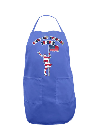 Stars and Strippers Forever Female Dark Adult Apron-Bib Apron-TooLoud-Faded Blue-One-Size-Davson Sales