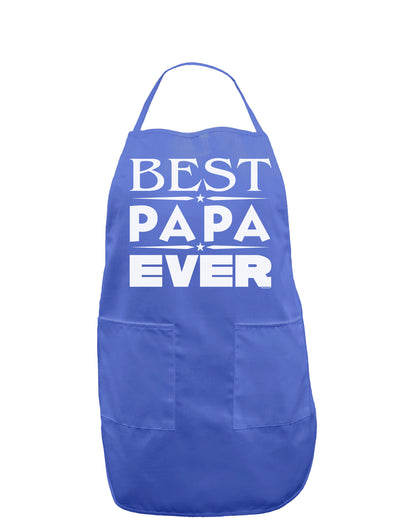 Best Papa Ever Dark Adult Apron-Bib Apron-TooLoud-Faded Blue-One-Size-Davson Sales