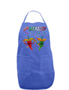 Viva Mexco Chili Peppers Dark Adult Apron-Bib Apron-TooLoud-Faded Blue-One-Size-Davson Sales