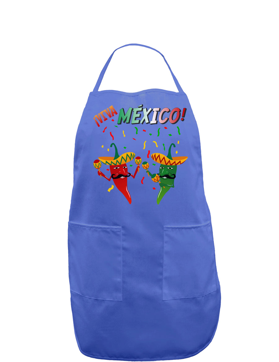 Viva Mexco Chili Peppers Dark Adult Apron-Bib Apron-TooLoud-Black-One-Size-Davson Sales