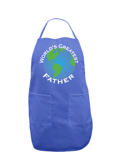 World's Greatest Father Dark Adult Apron-Bib Apron-TooLoud-Faded Blue-One-Size-Davson Sales