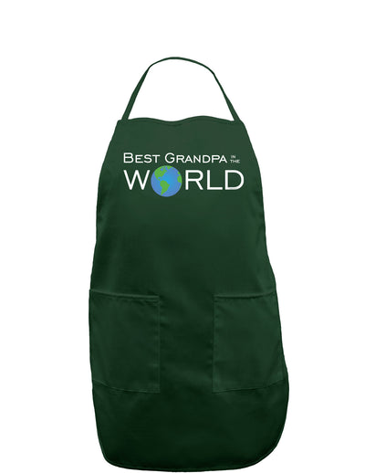 Best Grandpa in the World Dark Adult Apron-Bib Apron-TooLoud-Hunter-One-Size-Davson Sales