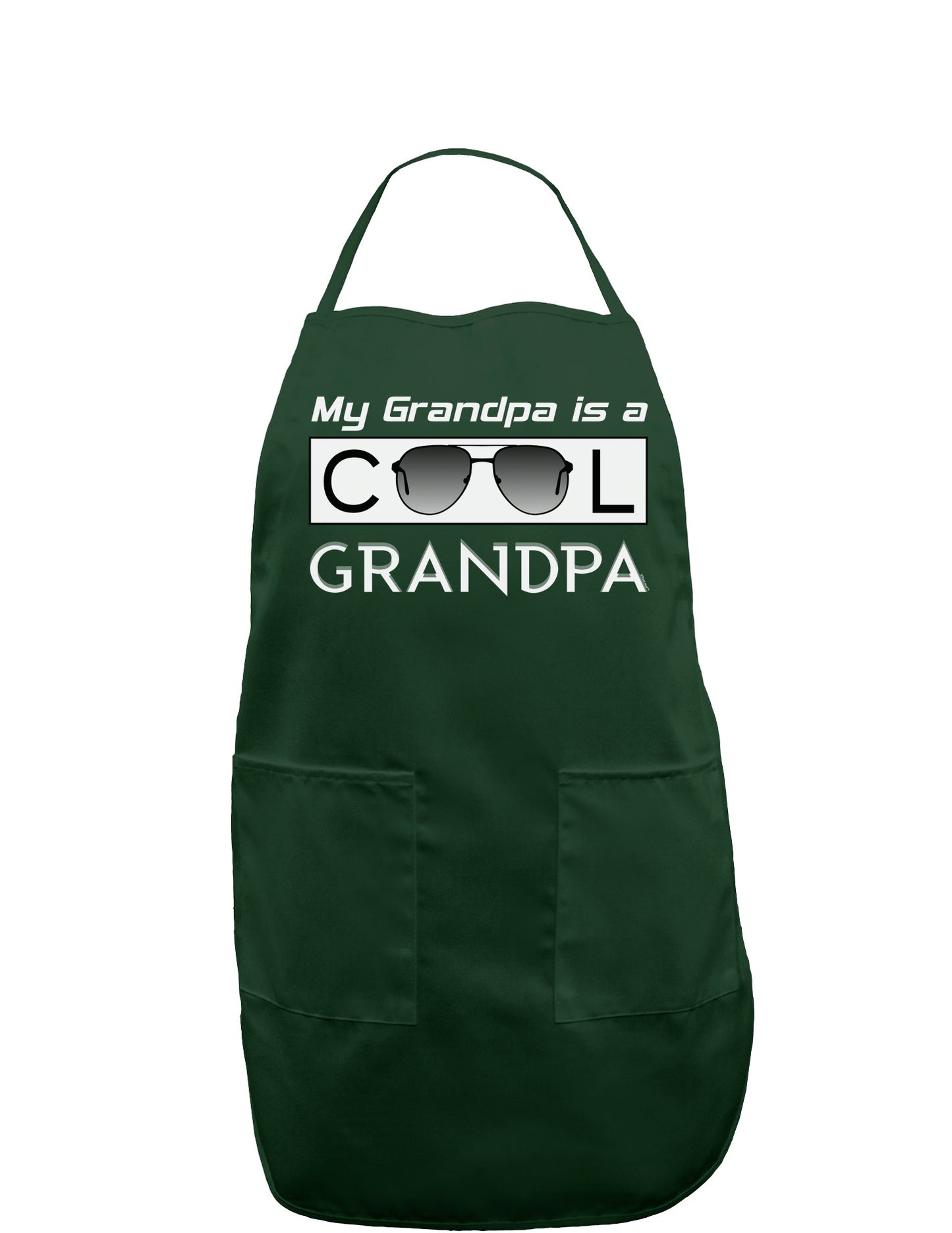 My Grandpa is a Cool Grandpa Dark Adult Apron-Bib Apron-TooLoud-Hunter-One-Size-Davson Sales