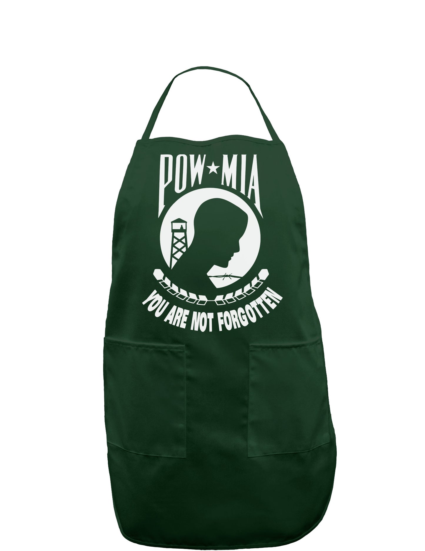 POW MIA Not Forgotten Dark Adult Apron-Bib Apron-TooLoud-Hunter-One-Size-Davson Sales