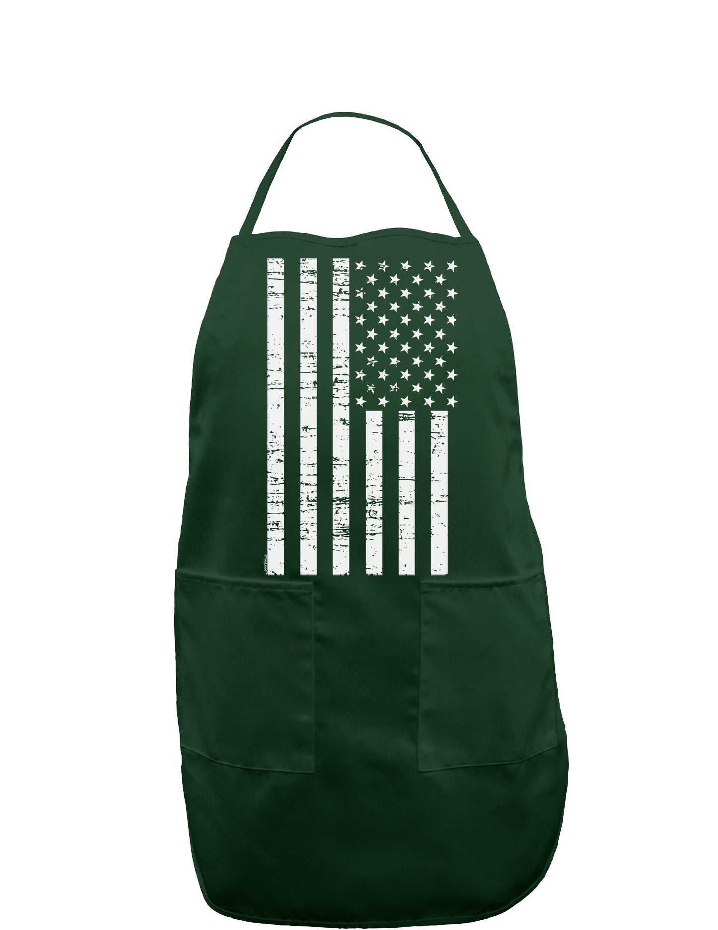 Vintage Black and White USA Flag Dark Adult Apron-Bib Apron-TooLoud-Hunter-One-Size-Davson Sales