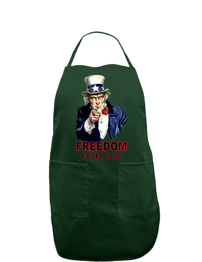 Uncle Sam Freedom Costs a Buck O Five Dark Adult Apron-Bib Apron-TooLoud-Hunter-One-Size-Davson Sales