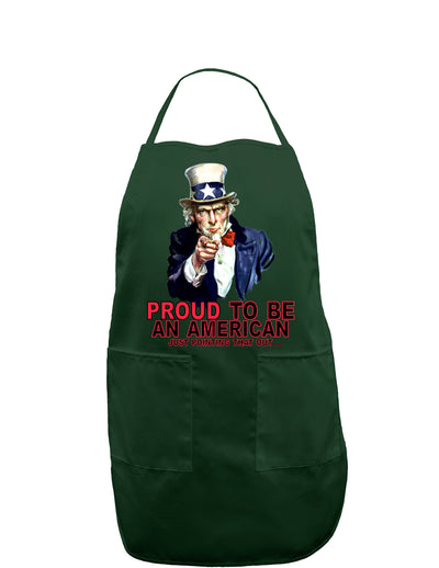 Uncle Sam Proud to be an American Dark Adult Apron-Bib Apron-TooLoud-Hunter-One-Size-Davson Sales