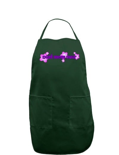 Best Mom Ever Flower Text Dark Adult Apron-Bib Apron-TooLoud-Hunter-One-Size-Davson Sales