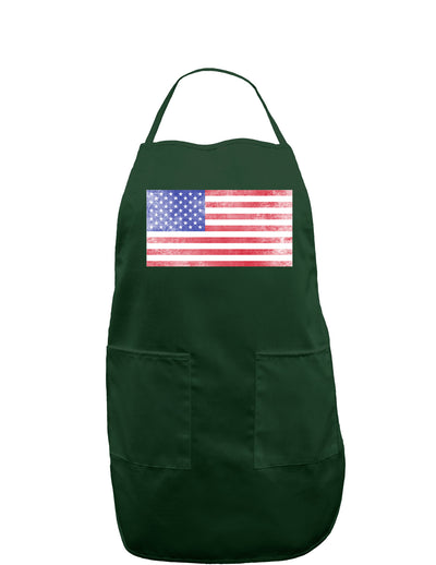 Weathered American Flag Dark Adult Apron-Bib Apron-TooLoud-Hunter-One-Size-Davson Sales